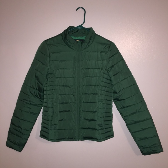 Bizzbee Kelly green to dark green puffer insulated jacket - Picture 3 of 7